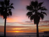 Wedding photo of pacific beach, california.
